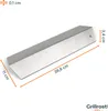 A metal aroma rail for a grill, with dimensions indicated. Podgląd zdjęcia produktu