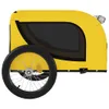 vidaXL Remorque pour vélo Chiens Jaune et noir Tissu Oxford Voir les images du produit 6
