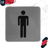 KOTARBAU® Plaque WC 7 x 7 cm Acier inoxydable Plaque carrée Voir les images du produit 6