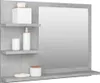 vidaXL Miroir de salle de bain gris béton 60x10,5x45 cm Voir les images du produit 3