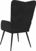 vidaXL Poltrona relax in velluto nero Anteprima dell’immagine prodotto 5