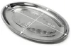 2er-Set ovale Servierplatten aus Edelstahl, 40 cm Voir les images du produit