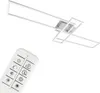 A modern LED ceiling light fixture and its remote control are shown against a white background. Anteprima dell’immagine prodotto