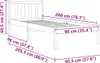 vidaXL Massivholzbett ohne Matratze Wachsbraun 90x200 Produktbild-Vorschau 6