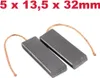 2x Kohlebürsten Motorkohlen 5x13,5x32mm für Bauknecht Produktbild-Vorschau 1