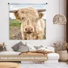 MuchoWow® Wandteppich Wandbehang Schottische Hochlandrind - Produktbild-Vorschau 2
