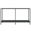 vidaXL Konsolentisch Schwarz 140x35x75,5 cm Hartglas Produktbild-Vorschau 3