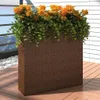 vidaXL Garten-Hochbeet mit 4 Töpfen Poly Rattan Braun Produktbild-Vorschau 7