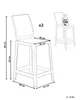 BELIANI Set aus 2 Barhockern Transparenter Kunststoff 99 cm Produktbild-Vorschau 3