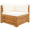 vidaXL 2 tlg. Garten Lounge Set mit Kissen Massivholz Produktbild-Vorschau 3