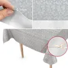 Tischdecke Wachstuch Premium Gepunktet Grau Robust Produktbild-Vorschau 3