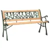 vidaXL Gartenbank 122 cm Gusseisen und Massivholz Tanne -  Produktbild-Vorschau 2