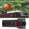 A rotisserie motor is shown in use with a chicken on a grill, and a close-up of the motor itself. Produktbild-Vorschau