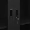 Büroschrank Schwarz 90x40x180 cm Stahl Produktbild-Vorschau 5
