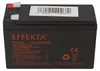 A black Effekta battery with orange and white text labels. Náhled obrázku produktu