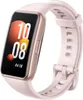 A close-up studio shot of a pink and gold smart band. Náhled obrázku produktu