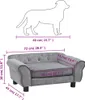 vidaXL Canapé pour chien Gris 72x45x30 cm Peluche Voir les images du produit 13