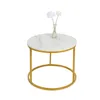 Couchtisch Rund,Satztisch 2er Set,Imitation Marble Produktbild-Vorschau 3