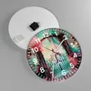 Wanduhr - Rund - Glasuhr - Fantasie Tor Garten - 40x40cm - Produktbild-Vorschau 2