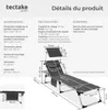 Chaise longue en aluminium Lorella, rembourrée et pliable - Voir les images du produit 6