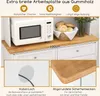 A kitchen counter with a microwave and bread rolls, featuring close-ups of product details. Podgląd zdjęcia produktu