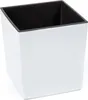 A white square planter with a black interior, shown against a white background. Anteprima dell’immagine prodotto