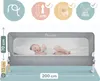 Bezpečnostná zábrana na posteľ 200 cm Nukido NK-228 sivá Náhľad obrázku produktu 4