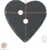 Argon Ta Herz-Schieferuntersetzer – 10 cm – 24 Stück Produktbild-Vorschau 3
