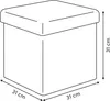 Pouf pieghevole mix n modul 31x31 cm bouclette bianco - 5 Anteprima dell’immagine prodotto 8