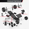 GORILLA SPORTS® Hantelbank - mit 100kg Hantelset, Ablage, Produktbild-Vorschau 2