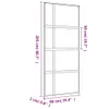vidaXL Porta scorrevole Golden 90x205 cm Vetro e alluminio Anteprima dell’immagine prodotto 7