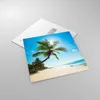 Bilder auf glas - Strand Palme Meer - 70x70cm - Glasbilder Produktbild-Vorschau 2