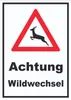 Schild Achtung Wildwechsel A5 (148x210mm) Produktbild-Vorschau 1