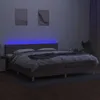 Boxspringbett mit Matratze & LED Taupe 200x200 cm Stoff Produktbild-Vorschau 4