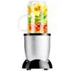 A blender with a glass cup filled with chopped fruits. Produktbild-Vorschau
