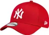 A red New York Yankees baseball cap with a white NY logo. Podgląd zdjęcia produktu