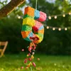 Relaxdays Pinata Zahl 5, Regenbogenpinata Geburtstag, HBT: Produktbild-Vorschau 2