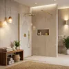 Duschwand Rea Flexi Transparent 100 Gold Produktbild-Vorschau 6