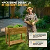 Fepro® Holz-Hochbeet 63L mit Ablage & Vlies – Blumenkasten Produktbild-Vorschau 2