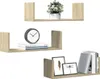 vidaXL Półki ścienne 3 szt. dąb sonoma 58x18x18 cm Materiał Podgląd zdjęcia produktu 2