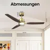Ventilateur de plafond Parrot Uncle de 142 cm en laiton Voir les images du produit 7