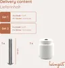 4x Möbelknöpfe Weiß Schrankknöpfe Aluminium Möbelgriff Produktbild-Vorschau 5