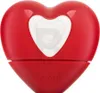 A red heart-shaped perfume bottle with a white heart in the center. Produktbild-Vorschau