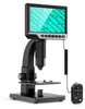 A digital microscope with a screen displaying magnified plant cells, shown on a white background. Náhled obrázku produktu