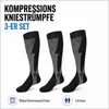 3 Paare Kompressionsstrümpfe Einfarbig Schwarz L-XL, Produktbild-Vorschau 6