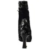 Laura Vita Damen Stiefelette floral Blumenmuster Metallic Produktbild-Vorschau 2