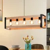 ZMG Pendelleuchte Holz vintage 5 Flammig Esstisch Produktbild-Vorschau 1