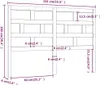 vidaXL Kopfteil Grau 141x4x100 cm Massivholz Kiefer - Produktbild-Vorschau 5