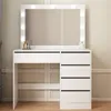 Toilette Cosmetica Per Il Trucco Con Specchio Led Moderna Anteprima dell’immagine prodotto 3