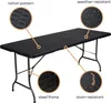 Perel klaptafel 180x75 cm, met een rotanlook, zwart. Productafbeelding-voorbeeld 13